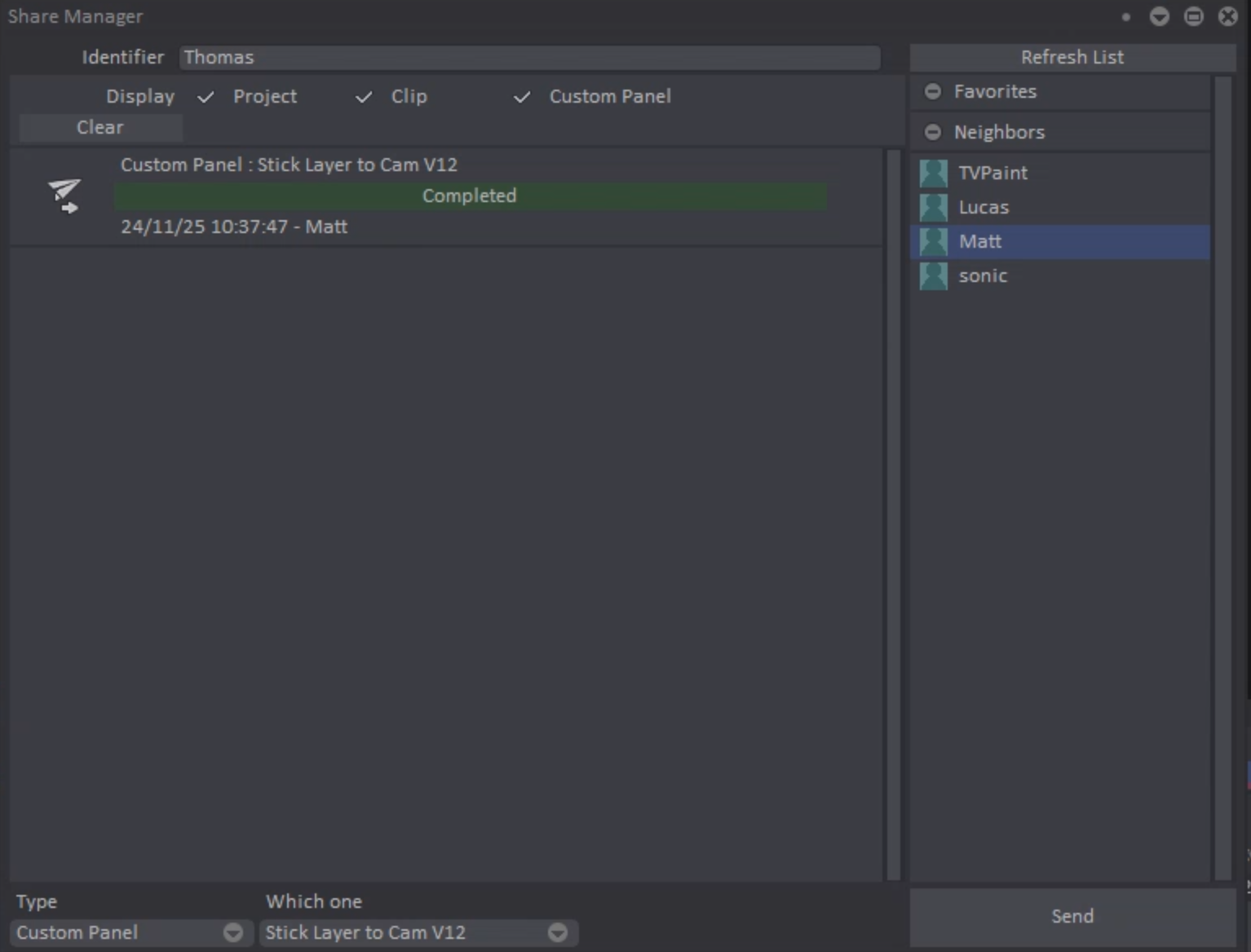 Neighbor accepting a file transfer