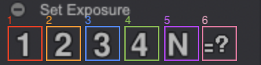 Animator Panel's Set Exposure section