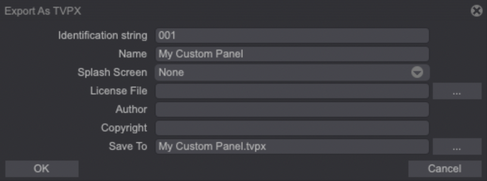 Adjusting the export settings