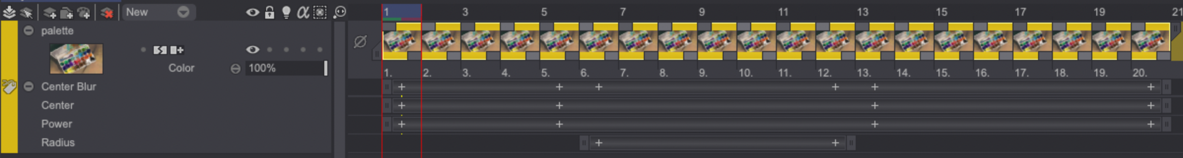 FX keys on the Timeline