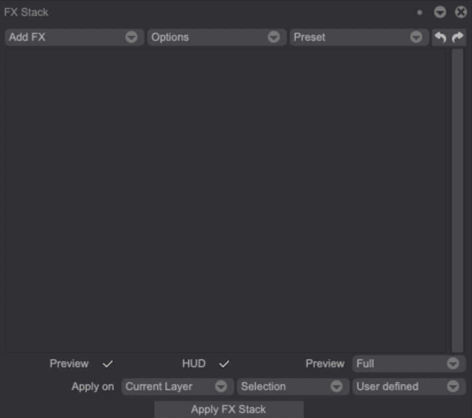 The FX Stack Panel