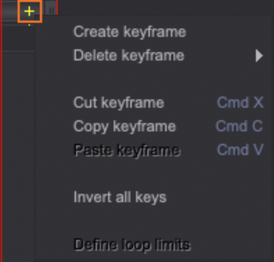 The FX Keys contextual menu