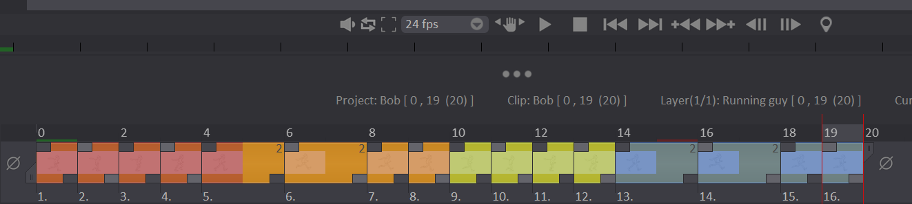 Timeline marks