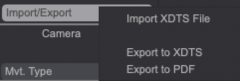 The Import / Export button