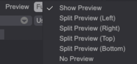The Preview Options