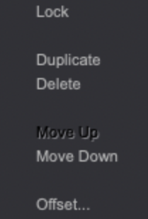 Regular tracks menu