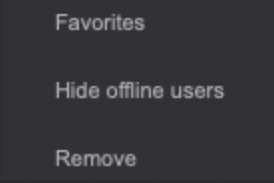 Coworkers contextual menu