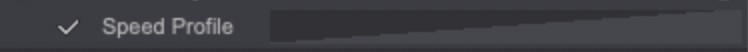 Speed Profile bar