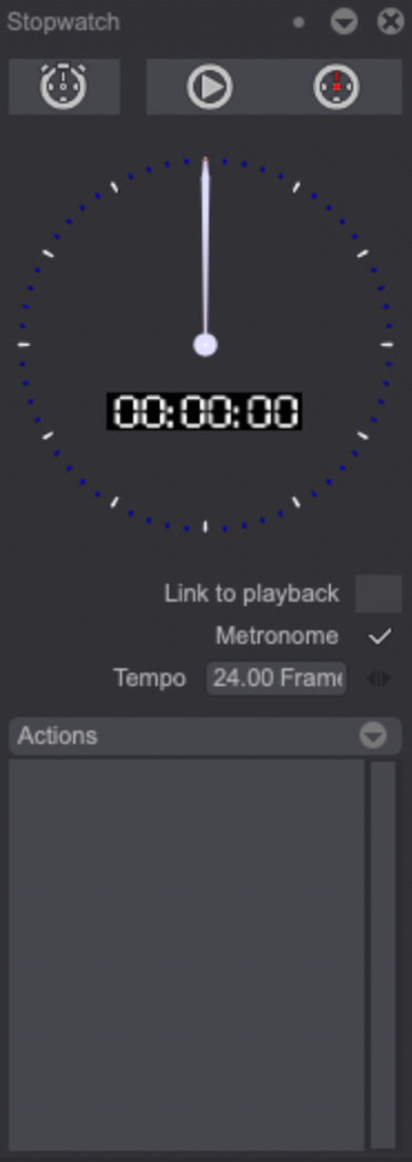 The Stopwatch panel