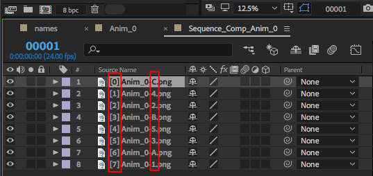 Sequence Sorting set to Index result