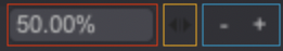 Canvas zoom icons