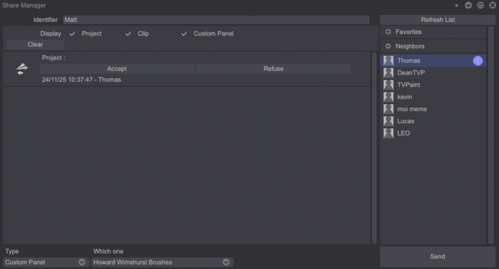 Accepting or refusing a file transfer