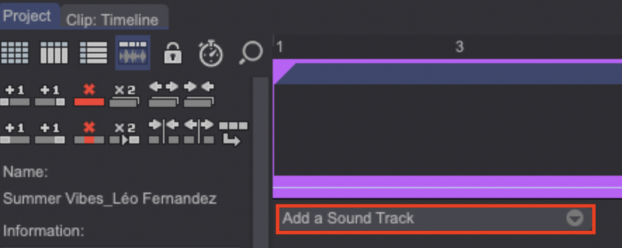 Adding a soundtrack menu