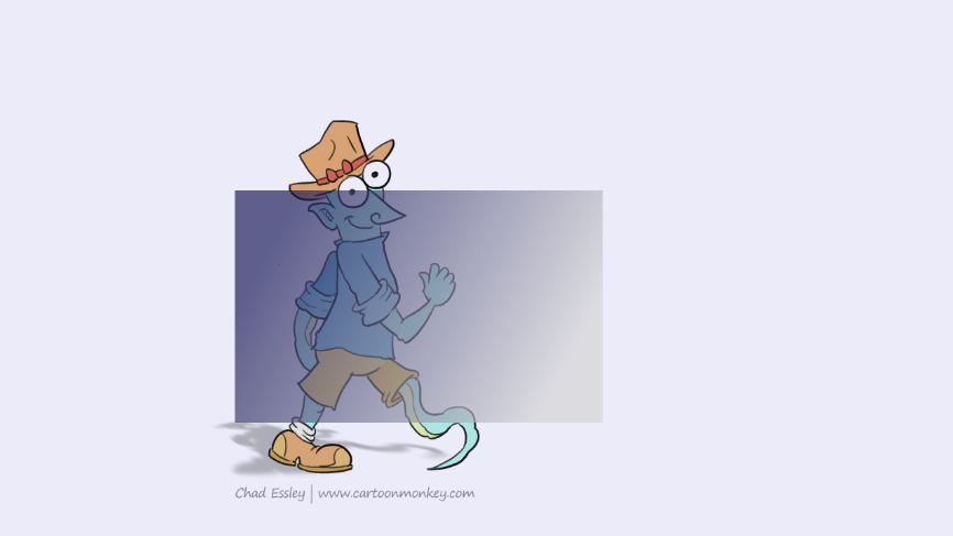 Gradient opacity level change