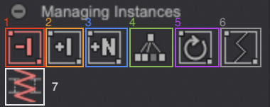 Animator Panel's Managing Instances section