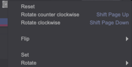 Canvas rotation options