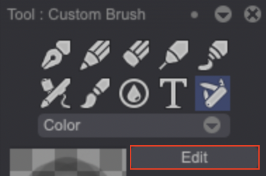 Custom Brush Edit button
