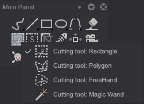 Cutting tools sub-options