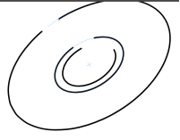 Ellipses created using the Assist tool