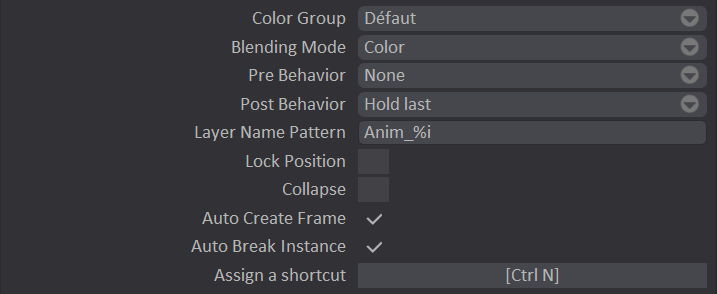 The Layer Presets Manager's fourth section