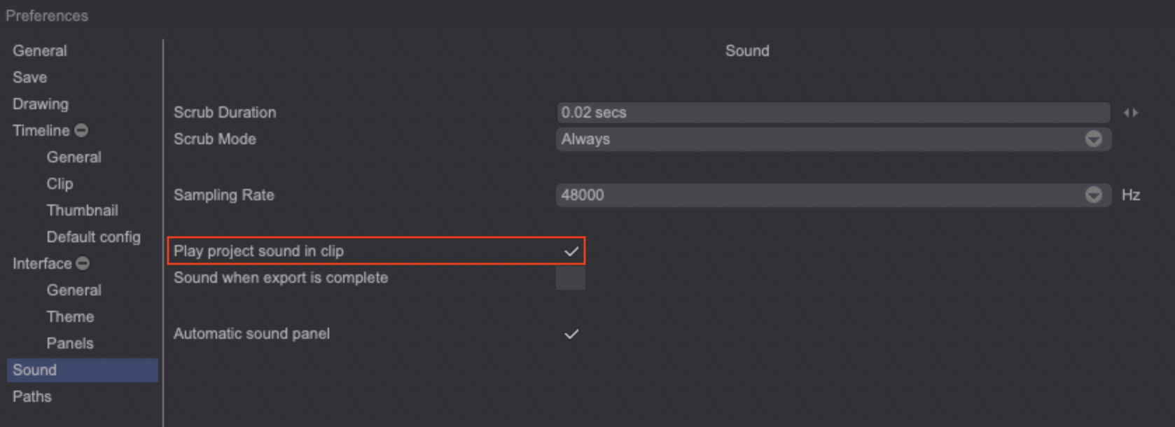Setting the Global Tracks behavior