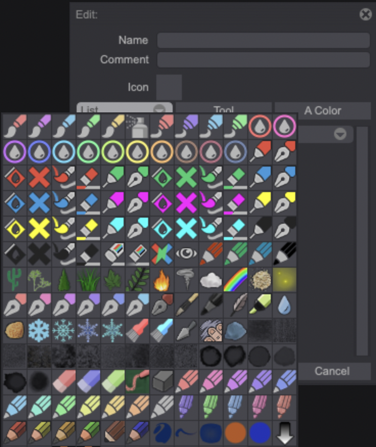 TVPaint default icons