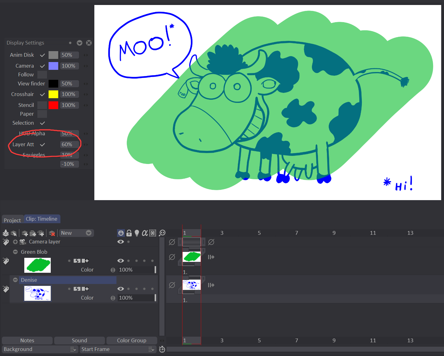 Layer with Attenuation