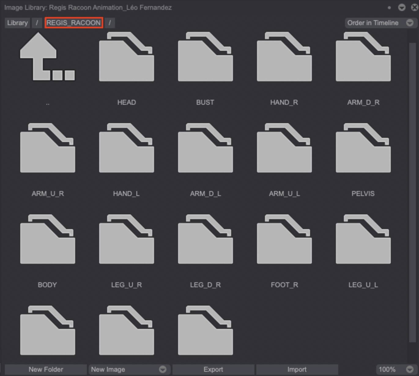 Named folders and images