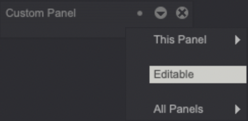 Newly created Custom Panel