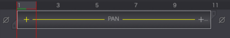 A Pan movement viewed from the Timeline