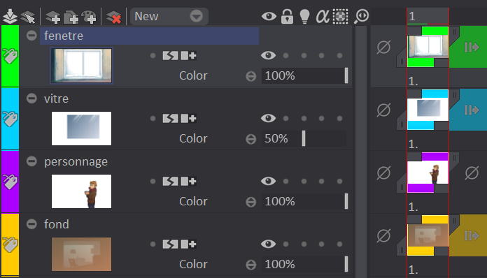 Changes applied to the Color Groups panel