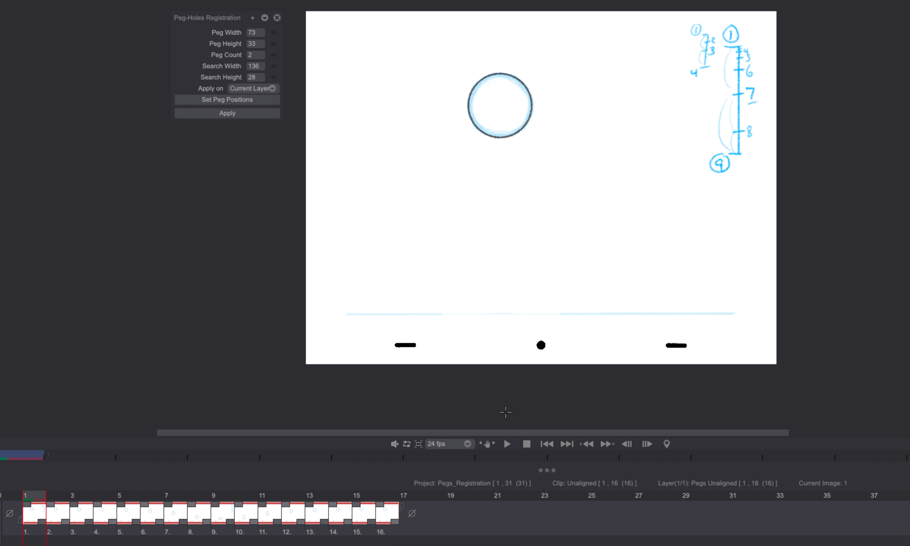 The alignement process final result