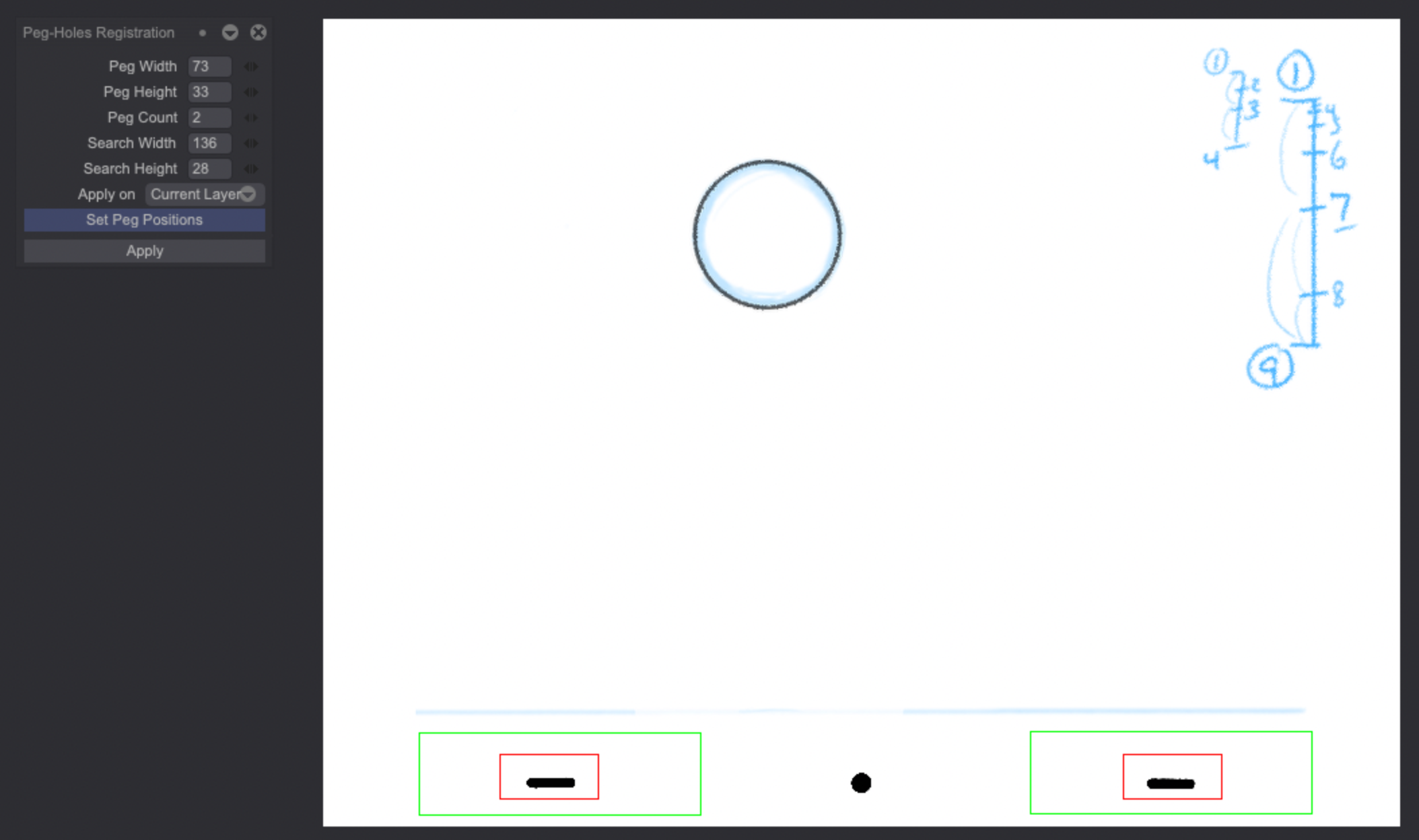 Peg detector's final position
