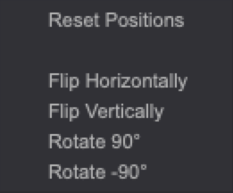Perspective contextual menu