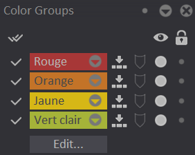 Color group icon on the Layer Stack