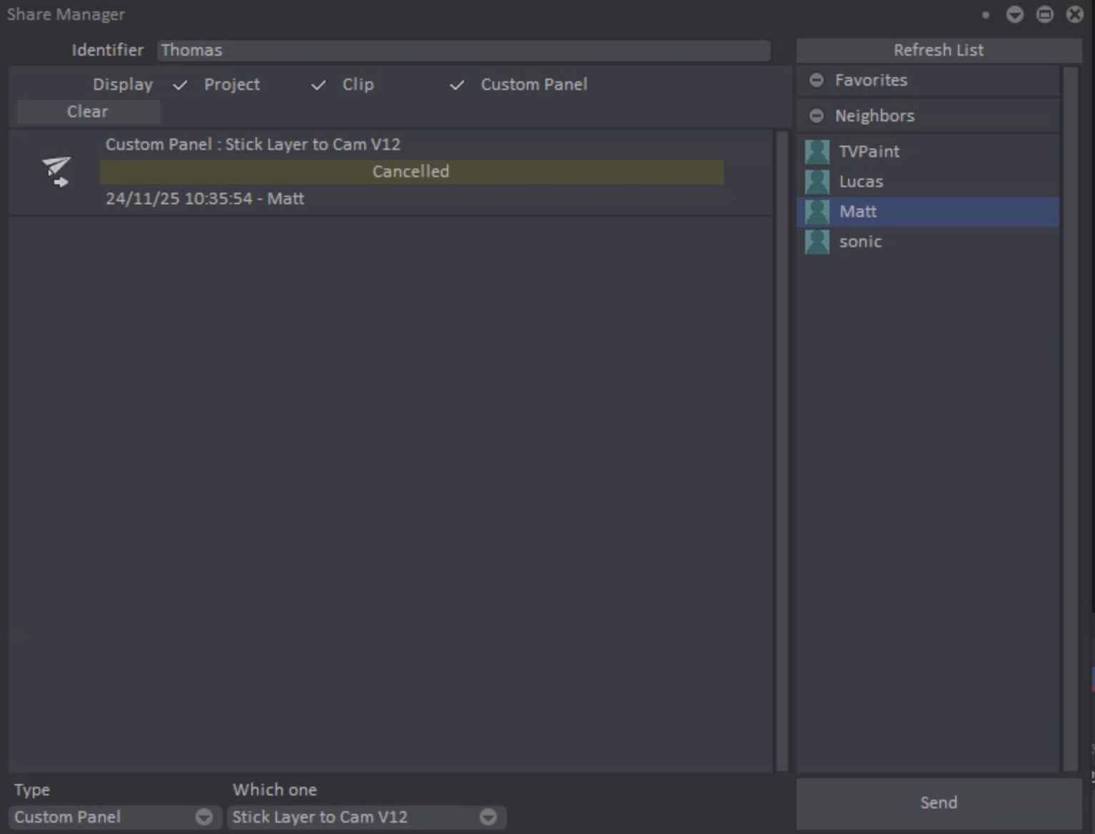 Neighbor refusing a file transfer