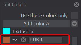 Remove color cancel cross
