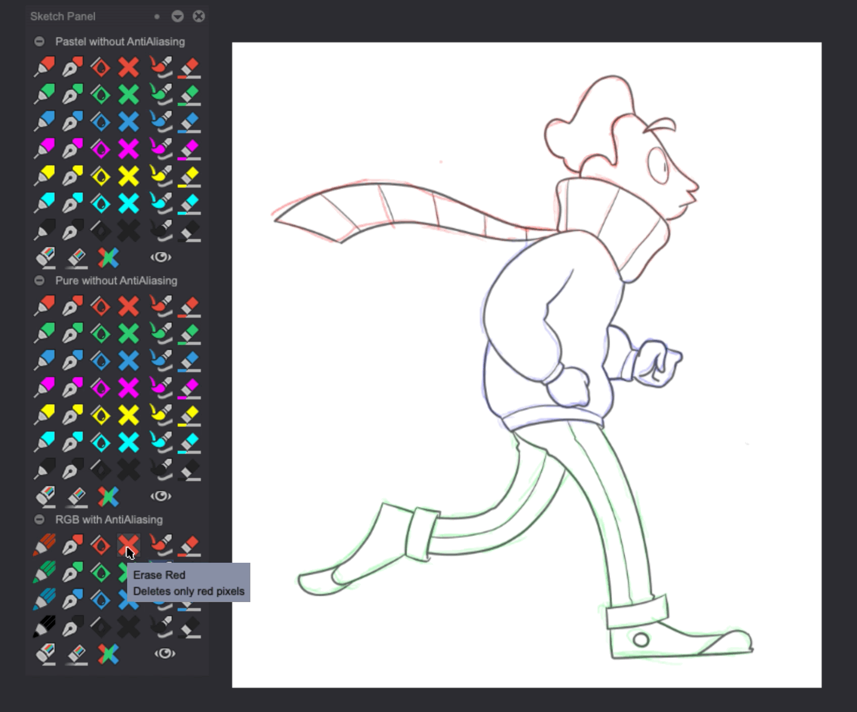 Deleting the rough's lines