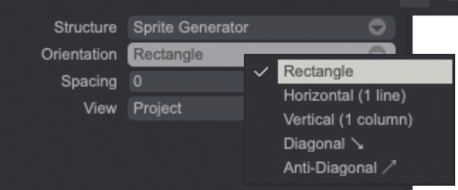 Sprite Generator Options