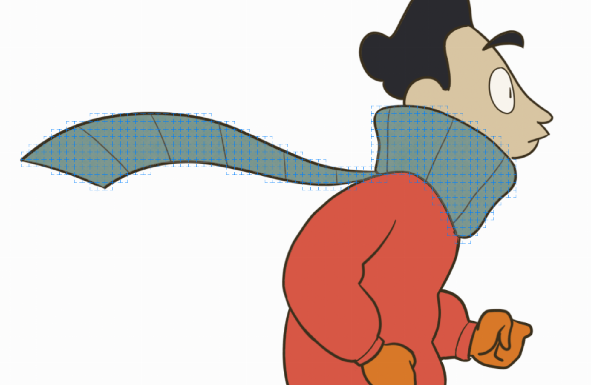 The texture's warp grid