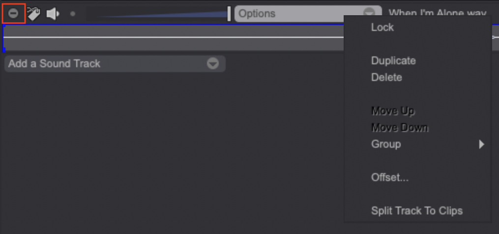 Track options