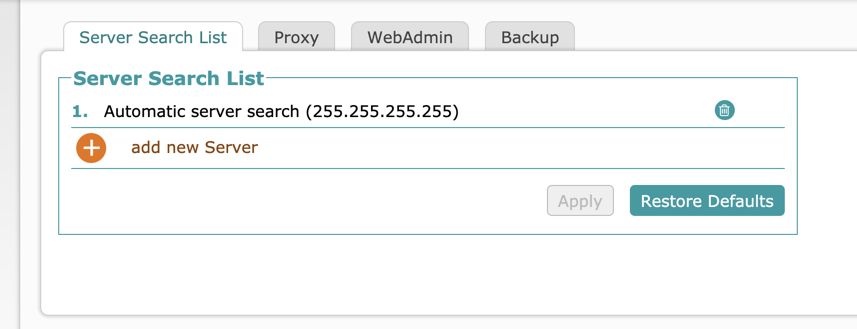 Adding a server IP address